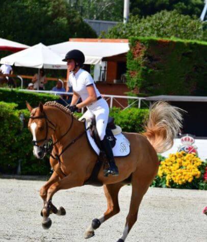 Sira Martinez riding a horse.